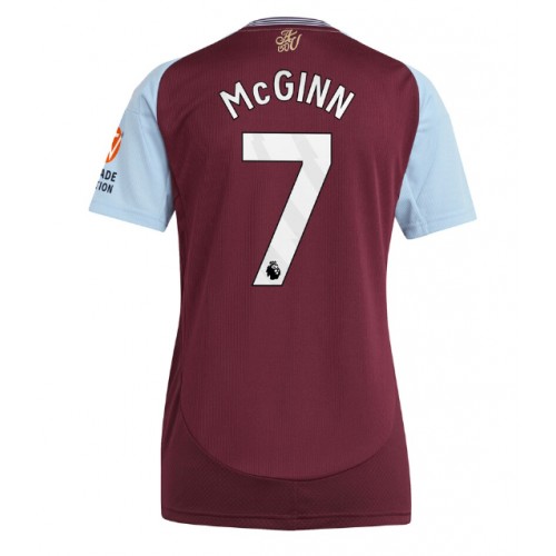 Fotballdrakt Dame Aston Villa John McGinn #7 Hjemmedrakt 2024-25 Kortermet